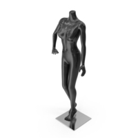 Female Black Mannequin In A Standing Pose PNG & PSD Images
