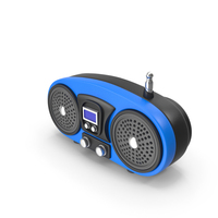 Cartoon Blue Radio PNG & PSD Images