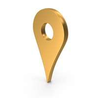 Gold GPS Map Location Icon PNG & PSD Images