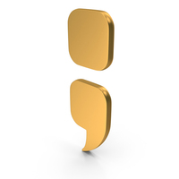 Gold Semicolon Icon PNG & PSD Images