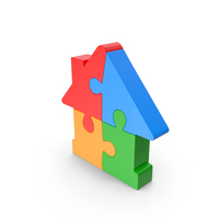 Colorful House Puzzle PNG & PSD Images