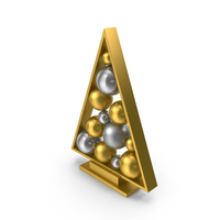 Decorative Christmas Tree Gold PNG & PSD Images