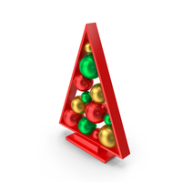 Decorative Christmas Tree Red PNG & PSD Images