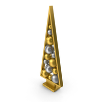 Decorative Christmas Tree Gold PNG & PSD Images