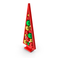 Decorative Christmas Tree Red PNG & PSD Images