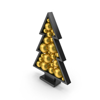 Decorative Christmas Tree Black PNG & PSD Images