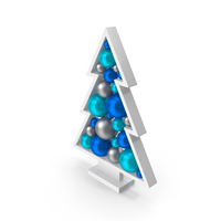 Decorative Christmas Tree White PNG & PSD Images