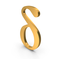 Gold Greek Alphabet Delta Icon PNG & PSD Images
