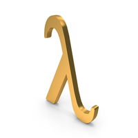 Greek Alphabet Lambda Icon Gold PNG & PSD Images