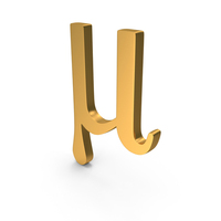 Gold Greek Alphabet Mu Icon PNG & PSD Images