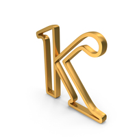 Out Line Greek Alphabet Kappa Icon Gold PNG & PSD Images