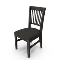 Upholstered Desk Chair Dark Vintage PNG & PSD Images
