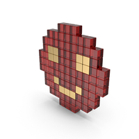 Voxel Smile Red Glass PNG & PSD Images