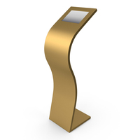 Gold Floor Stand With Touchscreen Display PNG & PSD Images