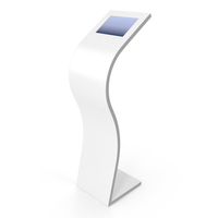 White Floor Stand With Touchscreen Display PNG & PSD Images