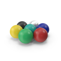 Set Of Colored Plastic Balls PNG & PSD Images