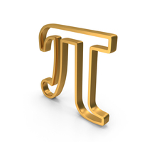 Gold Greek Alphabet Pi Outline Icon PNG & PSD Images