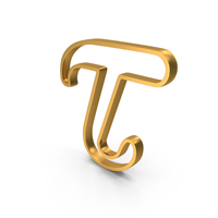 Greek Alphabet Tau Outline Icon PNG & PSD Images