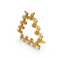 Gold Triangular Border Frame Symbol PNG & PSD Images