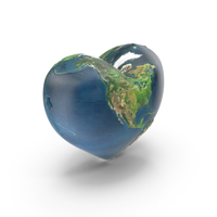 Hearth Shaped Globe Symbol PNG & PSD Images