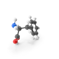 Phenylalanine Molecule PNG & PSD Images