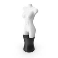 Female White Fitness Mannequin On Decorative Stool PNG & PSD Images