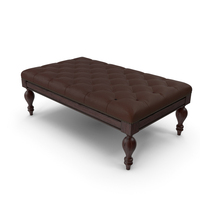 Carroll Leather Bench Ottoman PNG & PSD Images