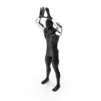 Male Abstract Mannequin Shows Symbol With Hands PNG & PSD Images