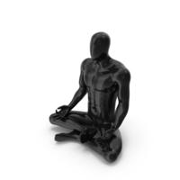 Male Abstract Mannequin Sitting In Yoga Pose PNG & PSD Images