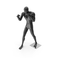 Male Black Mannequin In Wide Pose With Arms On Sides PNG & PSD Images