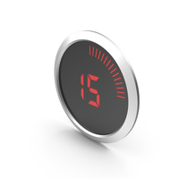 Red Digital Timer Progress Bar 15 Symbol PNG & PSD Images