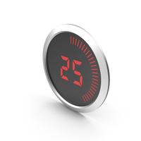 Red Digital Timer Progress Bar 25 Symbol PNG & PSD Images