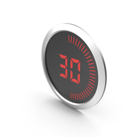 Red Digital Timer Progress Bar 30 Symbol PNG & PSD Images