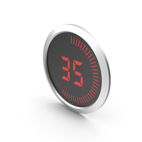 Red Digital Timer Progress Bar 35 Symbol PNG & PSD Images