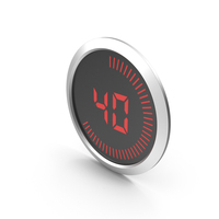 Red Digital Timer Progress Bar 40 Symbol PNG & PSD Images