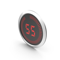 Red Digital Timer Progress Bar 55 Symbol PNG & PSD Images