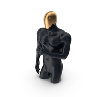 Male Mannequin With Gold Head PNG & PSD Images