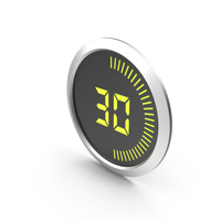 Yellow Digital Timer Progress Bar 30 Symbol PNG & PSD Images