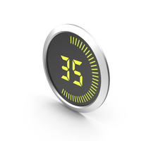 Yellow Digital Timer Progress Bar 35 Symbol PNG & PSD Images