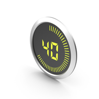 Yellow Digital Timer Progress Bar 40 Symbol PNG & PSD Images