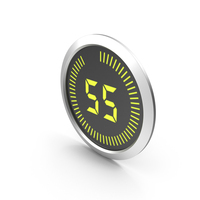 Yellow Digital Timer Progress Bar 55 Symbol PNG & PSD Images