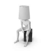 Male Seated Mannequin Lamp PNG & PSD Images