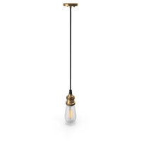 20th Century Factory Filament  Bare Bulb Pendant PNG & PSD Images