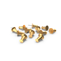 Gold Thumbtacks PNG & PSD Images
