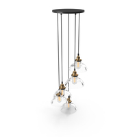 20th Century Factory Filament Clear Glass Barn Round Pendant PNG & PSD Images