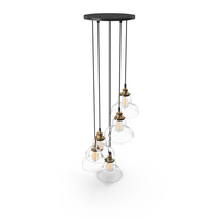 20th Century Factory Filament Clear Glass Boulangerie Round Pendant PNG & PSD Images