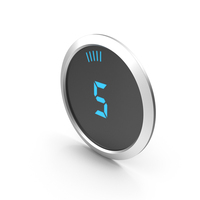 Blue Digital Countdown Timer Progress Bar 5 Symbol PNG & PSD Images