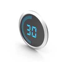 Blue Digital Countdown Timer Progress Bar 30 Symbol PNG & PSD Images