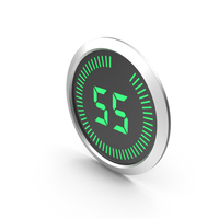 Green Digital Countdown Timer Progress Bar 55 Symbol PNG & PSD Images