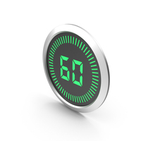 Green Digital Countdown Timer Progress Bar 60 PNG & PSD Images